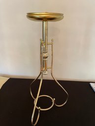 Vintage Mid Century Hollywood Regency Gold Metal Scroll Plant Stand Victorian