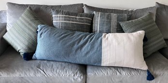 25. Blue Grey And Green Throw Pillows