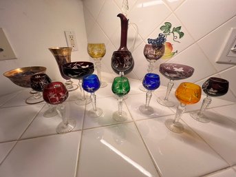 Cut Crystal In Variety Of Colors To Clear, Stems And More