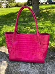 Nancy Gonzalez Hot Pink Genuine Crocodile Handbag