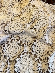 Cotton Crocheted Tablecloth, Hand Made