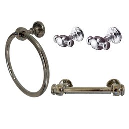 A 4-pc Set - Devon And Devon - First Class - Polished Nickel Accessories  - Bath 2A