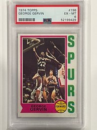 1974 Topps George Gervin Card #196     PSA 6