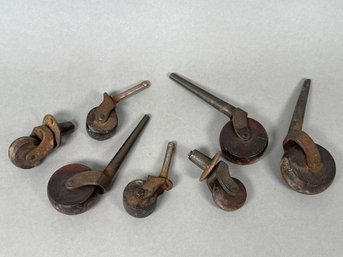 Antique Wood & Metal Casters