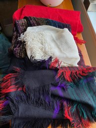 Four Scarves Including Cashmere