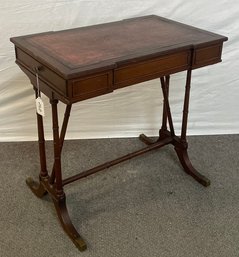 1920s Leather Top 1 Drawer Stand