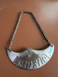 Victorian Madeira Silver Liquor Tag