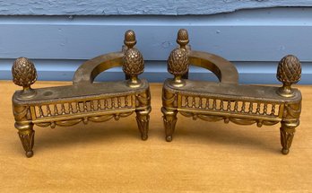 Pair Antique Vintage French Chenets