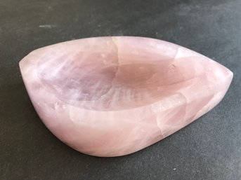 Rose Quartz Bowl, 2 LB , 6 Inch By 4 Inch