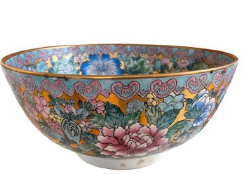 Vintage Chrysanthemum 12' Porcelain Decorative Bowl
