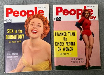 2 Vintage People Today Pocket Magazines ~ Aug 26, 1953 Julie Newmeyer &  Sept. 23, 1953 Mala Powers ~