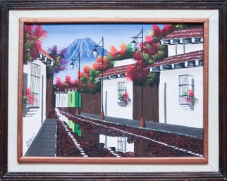 'Antigua Guatemala' Signed Oil Painting On Canvas