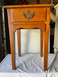 Accent Table Or Plant Stand  With Storage Drawer