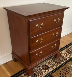 Excellent Condition Hitchcock 3 Drawer Chest With Beveled Glass Top 28 In. H X 24 In. W X 16 In. Depth