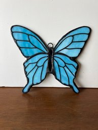 Blue Stained Glass Butterly -