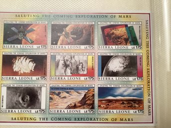 Stamp Set Saluting The Coming Exploration Of Mars