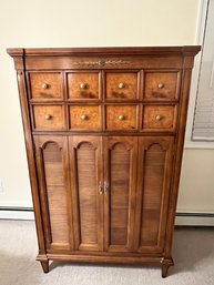 High Boy Dresser With Burl Wood, Inside Drawers, And Jewelry Drawer