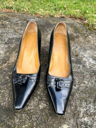 Gucci Black Leather High Heel Shoes Size 6.5B