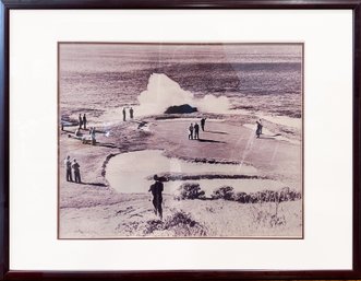 Vintage '7th Green At Pebble Beach Golf Course', 1950 Black-And-White Print