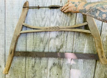 Antique Farm Primitive Bow Saw