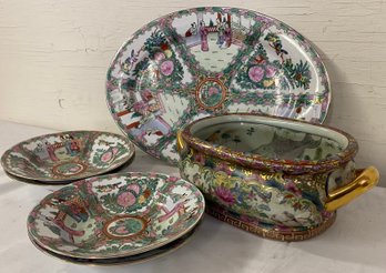 Six Piece Lot Of Contemporary Chinese Porcelains