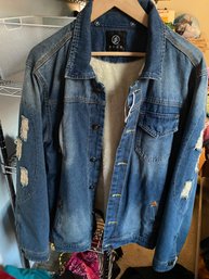 Fleece Lined 4XL Jean Jacket - Good Condition