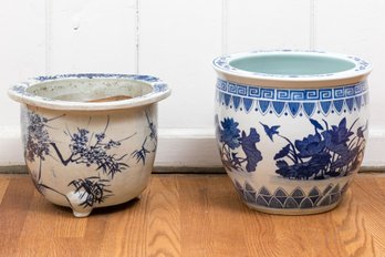 Two Chinese Blue And White Porcelain Bowls