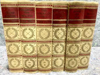 Six Volumes Of The Complete Works Of Mark Twain American Artist Edition 1920s