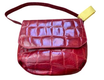 Danielle Nicole Croc Embossed Leather Handbag - Italy