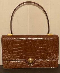 Vintage Lederer Crocodile Brown Handbag