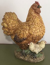 Chicken, Hen & Baby Chicks Figure, Statue