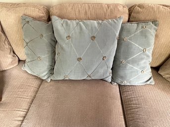 3 Velour Covered Super Soft Pillows