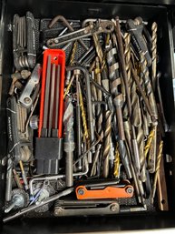 Drawer Full Of Miscellaneous Drill Bits & Tools