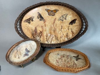 Vintage Butterfly Trays