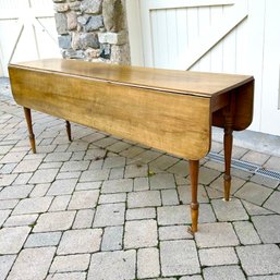 An Antique American Maple Drop Leaf Console Or Dining Table