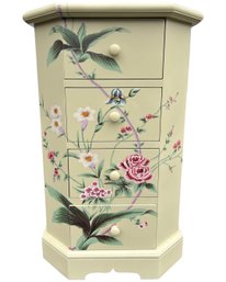 4 Drawer With Hand Painted Bird And Flower Design