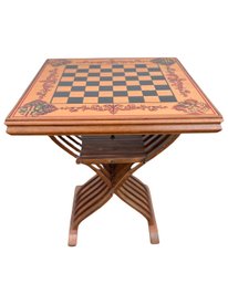 Handcrafted Chess And Backgammon Table -