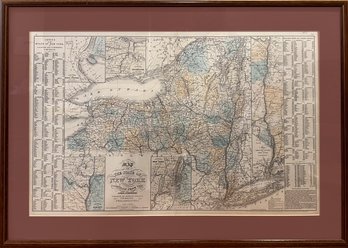 Antique Map Of The State Of New York