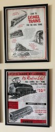 Group Of 7 Lionel Train Advertisements