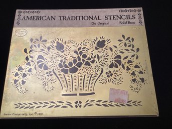 Solid Brass Traditional American Stencil 1983 Old Sturbridge Village In Sealed Package