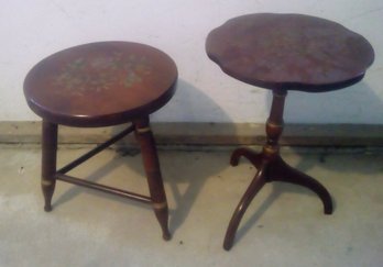 Two Pieces Of Hitchcock Furniture