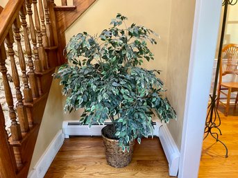 Large 5' Faux Tree In Woven Basket