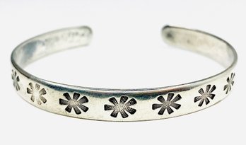 Vintage Sterling Silver Cuff Bracelet (Approximately 19.1 Grams)