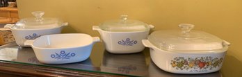 Group Of Four Corning Ware Dishes