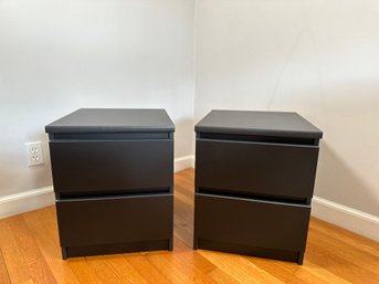 A Pair Of Two Drawer End Tables