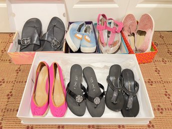 Seven Pairs Of Ladies Shoes Sized 9-9 1/2