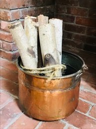 Copper Cauldron With Birch Wood
