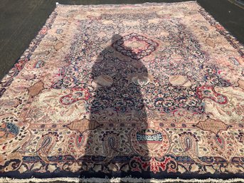 Kashmar Hand Knotted Persian Rug, 9 Feet 5 Inch By 12 Feet 5 Inch.