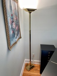 Quality Brass Torchiere Floor Lamp