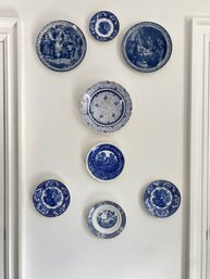 Collection #2 / Eight Blue And White Decorative Dishes Inc Delft And More!